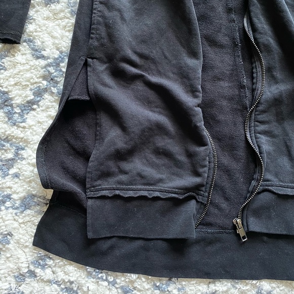 (H&M divided) black long sleeve long zip up jacket /cardigan - Picture 7 of 8